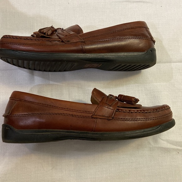 Dockers Mens Brown Tassel Leather Loafers - Excellent Condition - Size 8 M - Picture 4 of 8
